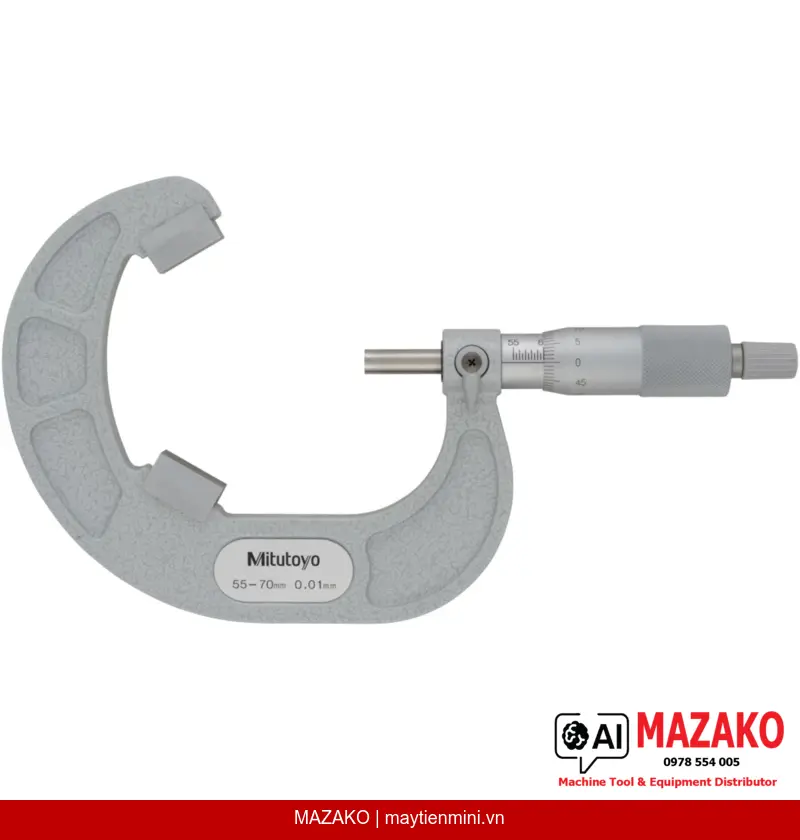 Panme Đo Ngoài 3 Lưỡi V-Anvil Mitutoyo 114-105 (55–70 mm)