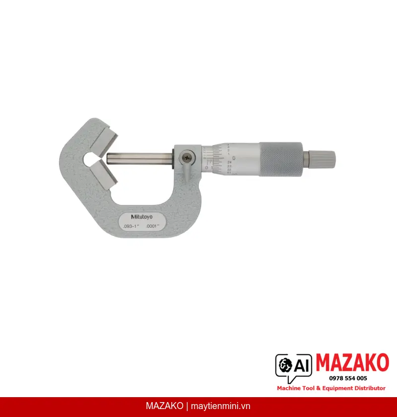 Panme Đo Mũi Dao 5 Lưỡi V-Anvil Mitutoyo 114-135