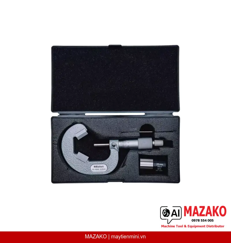 Panme Đo Mũi Dao 3 Lưỡi V-Anvil Mitutoyo 114-103 (25–40 mm)