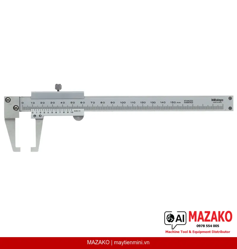 Thước Cặp Cổ Vernier Mitutoyo 536-151 – Phạm Vi Đo 0-150mm