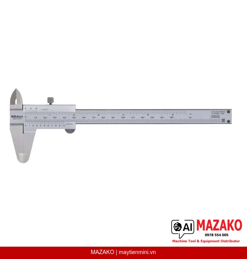 Thước Cặp Cơ Mitutoyo 530-104 (0-150mm / 0-6\