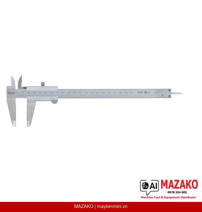 Thước Cặp Cơ Khí Mitutoyo 530-123 (0–200mm, 0.02mm)