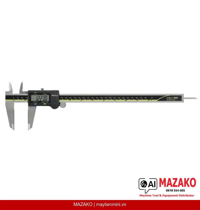Thước Cặp Điện Tử Mitutoyo 500-165-30 ABS AOS Mỏ Carbide 0-300mm