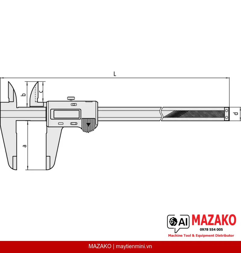 Thước Cặp Điện Tử Mitutoyo 500-507-10 | Phạm Vi Đo 0-1000mm