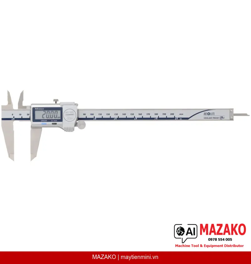 Thước Cặp Điện Tử Chống Nước IP67 Mitutoyo 500-763-20 (0-200mm)