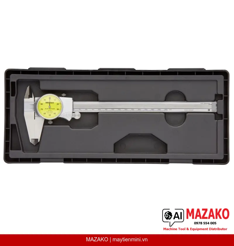 Thước Cặp Đồng Hồ Mitutoyo 505-733 (0-200mm/0.01mm)