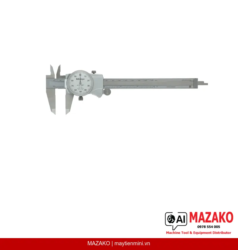 Thước Cặp Đồng Hồ Mitutoyo 505-742J – Hệ Inch, Vỏ Bạc