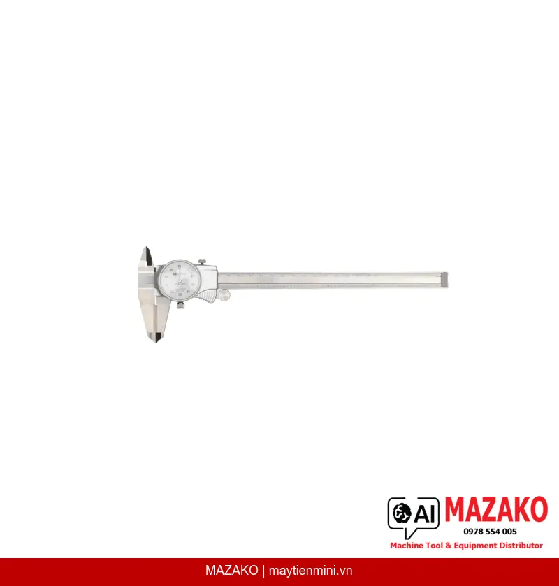 Thước Cặp Đồng Hồ Mỏ Carbide Mitutoyo 505-739 (0–8 inch)