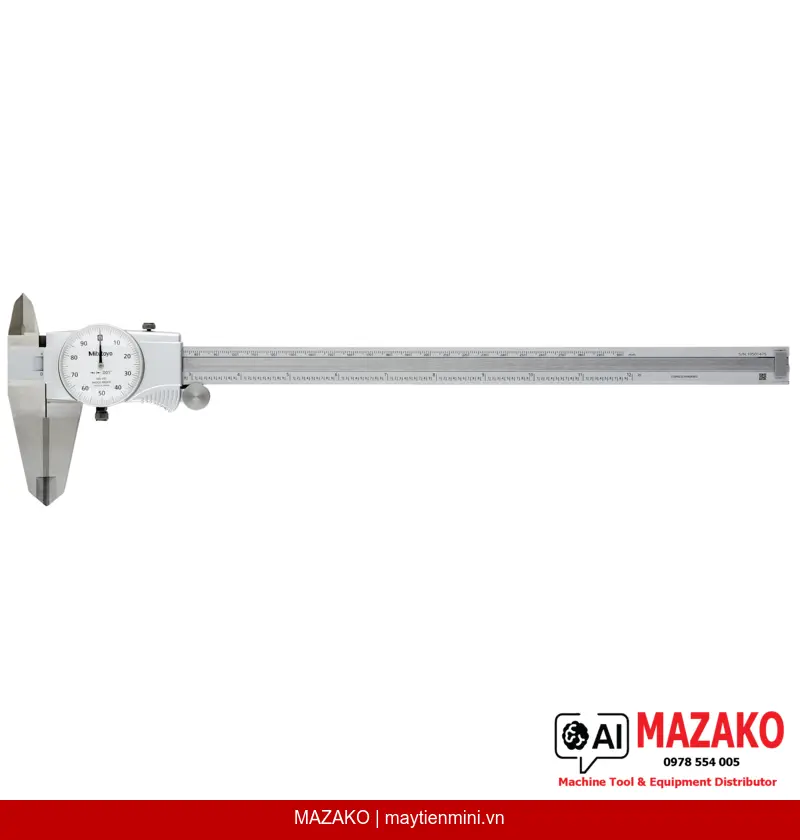 Thước Cặp Đồng Hồ Mỏ Carbide Đo Trong/Ngoài Mitutoyo 505-748
