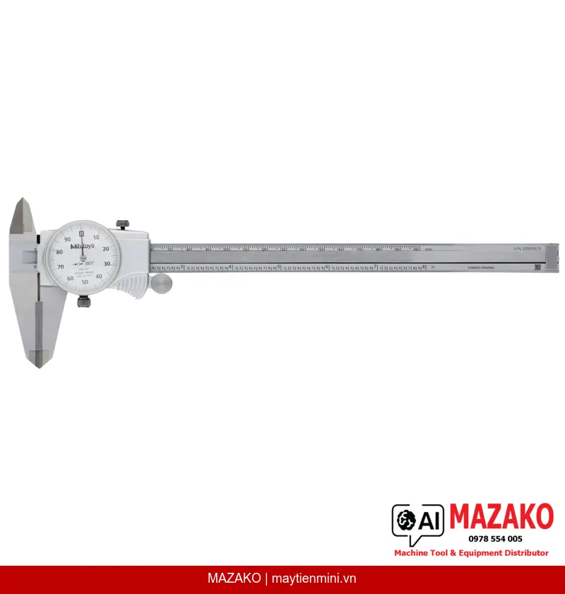 Thước Cặp Đồng Hồ Mỏ Hợp Kim Carbide Mitutoyo 505-737 (0-8 inch)