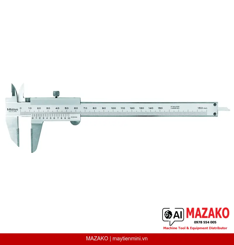Thước Cặp Vạch Dấu Vernier Mitutoyo 536-222 (0–200mm, 0,05mm)
