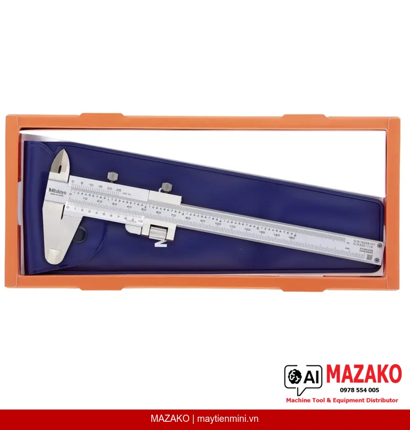 Thước Cặp Vernier Có Núm Chỉnh Tinh Mitutoyo 532-119