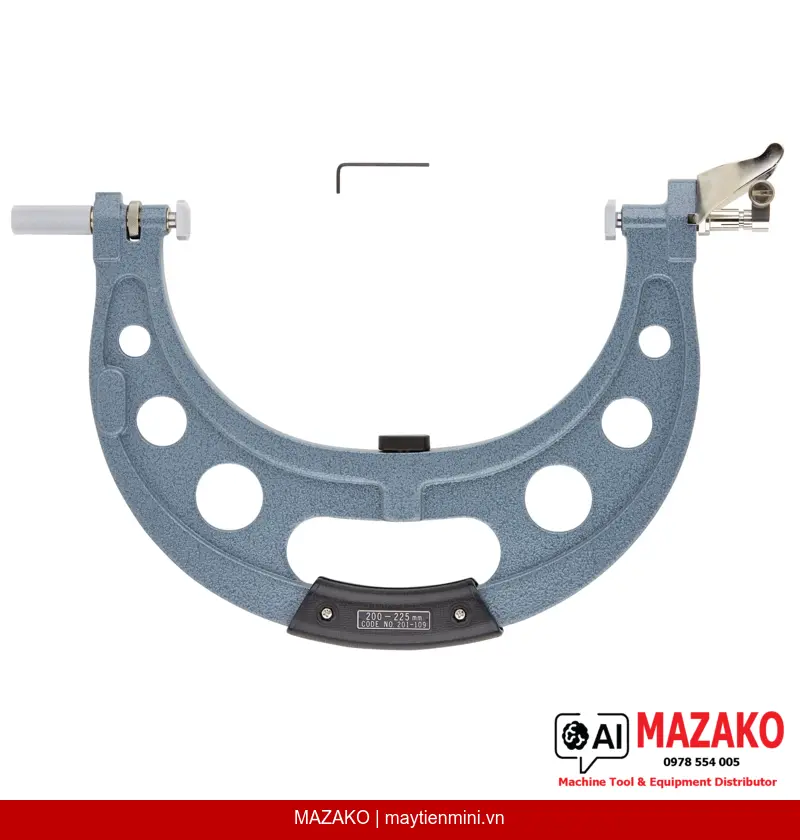 Thước Snap Gauge Kiểu Đồng Hồ So (Không Kèm Đồng Hồ) Mitutoyo 201-109 – Phạm Vi 200–225 mm