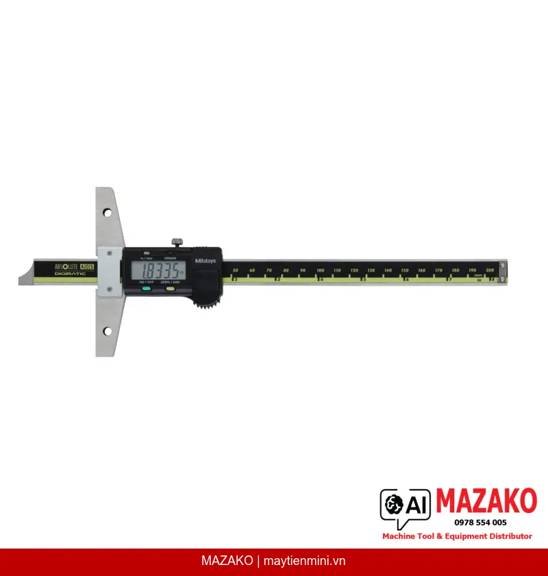 Thước Đo Sâu Kỹ Thuật Số Mitutoyo 571-212-30 ABS Inch/Metric, Phạm Vi 0–8\