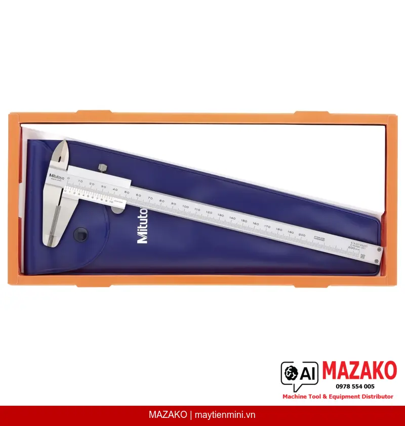 Thước Cặp Cơ Khí Mitutoyo 530-321 Mỏ Hợp Kim Carbide 0-200mm