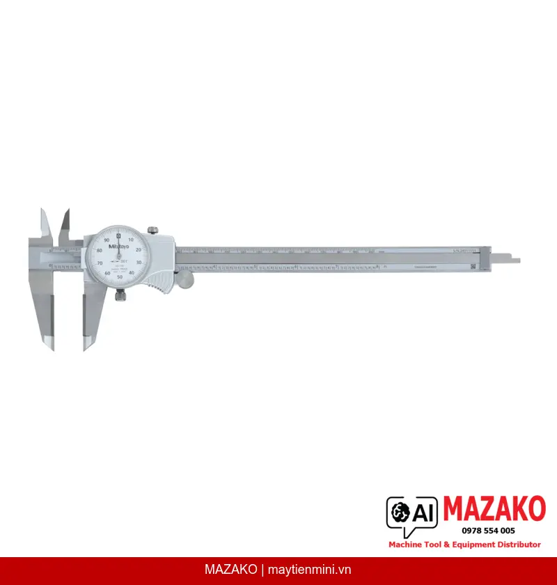 Thước Cặp Đồng Hồ Mỏ Carbide Mitutoyo 505-739 (0–8 inch)