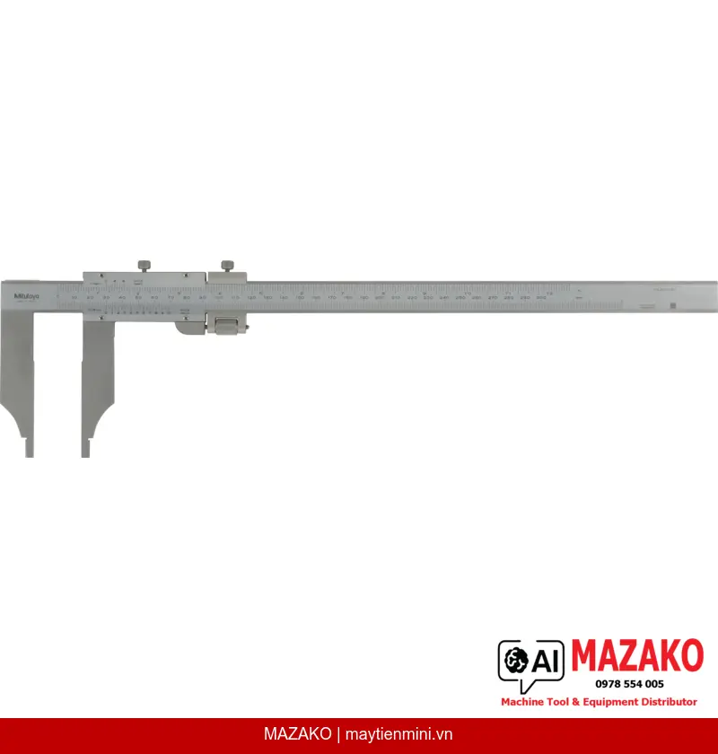 Thước Cặp Lỗ Sâu Mitutoyo 534-101 Có Chỉnh Tinh, Mỏ Dài 300mm