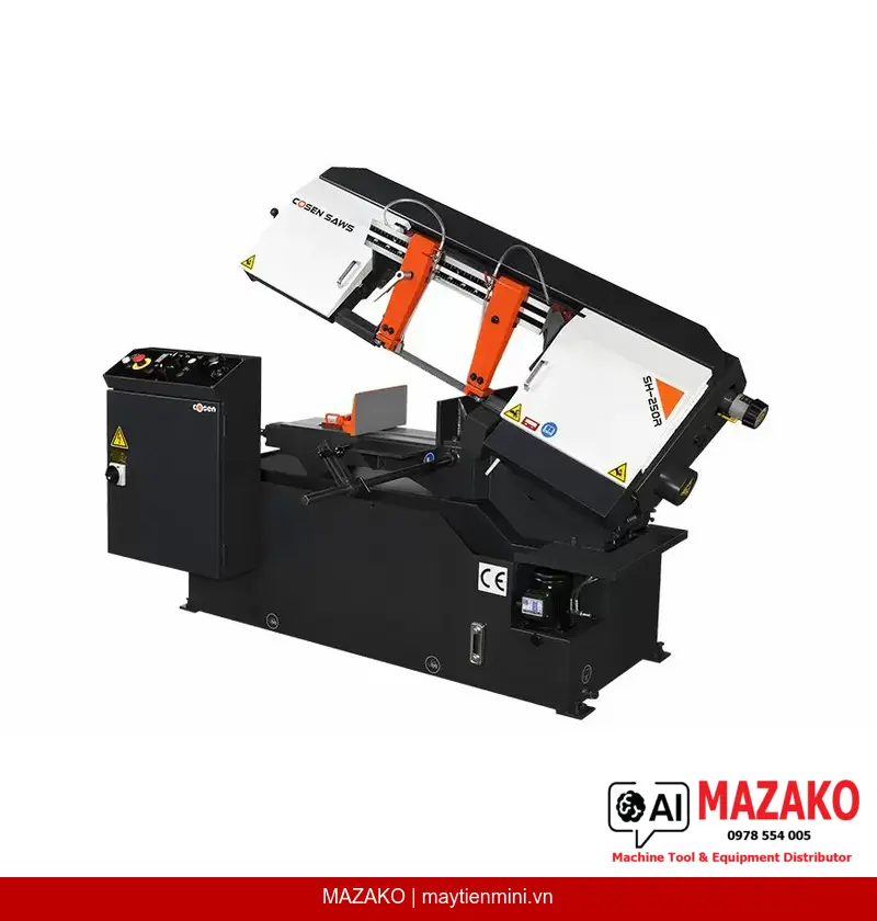 Máy cưa vòng hai trụ bán tự động COSEN SH-250R Chính Hãng
