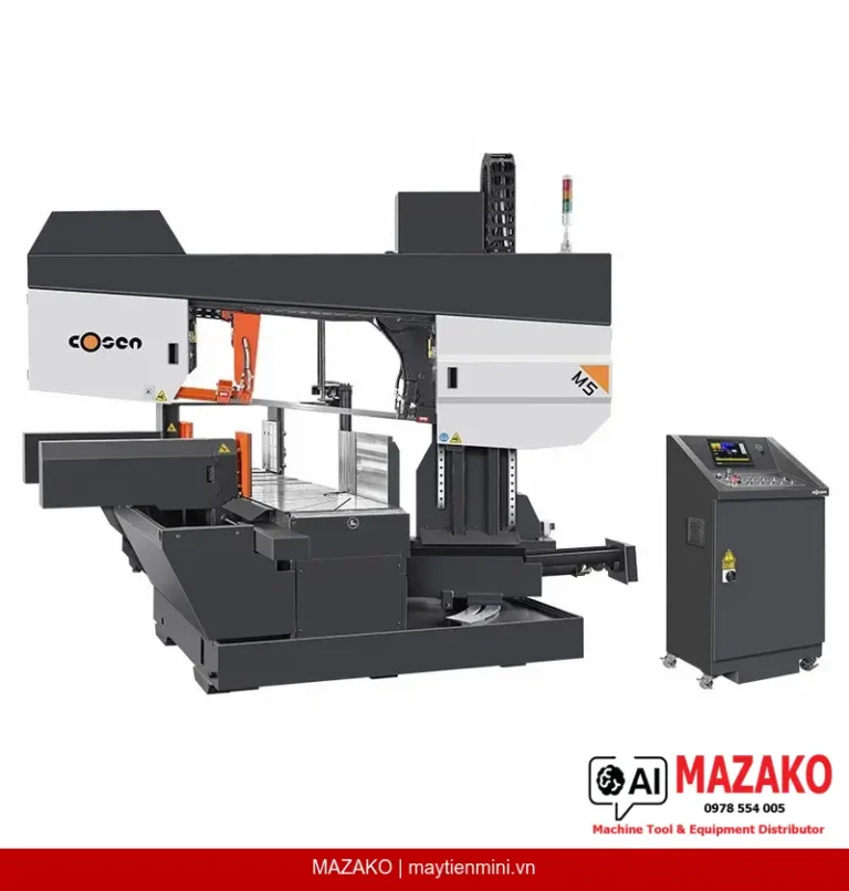 Máy cưa vòng COSEN M5: Cắt góc kép, lập trình 100 lệnh