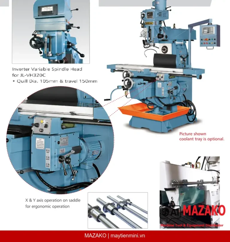 Máy phay đứng ngang vạn năng JL-VH320C: Hai trong một