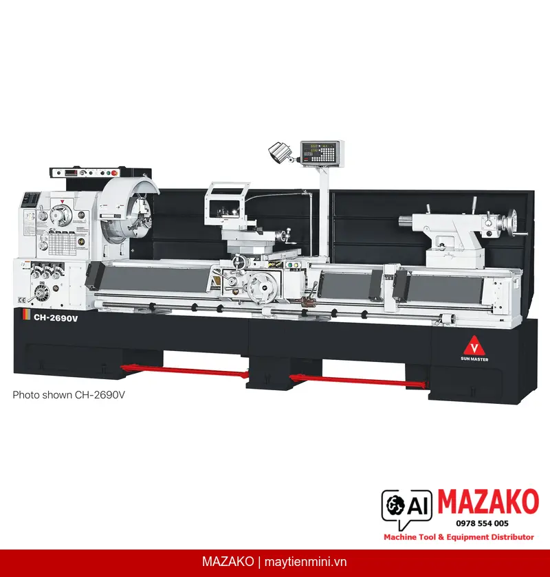 Máy Tiện Vạn Năng SUN MASTER CH-30200V Khoảng Cách Chống Tâm 5000mm